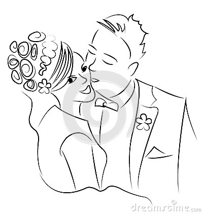 just-married-couple-dancing-cartoon-vector-52377702